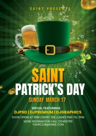Saint Patrick`s Day A3 template
